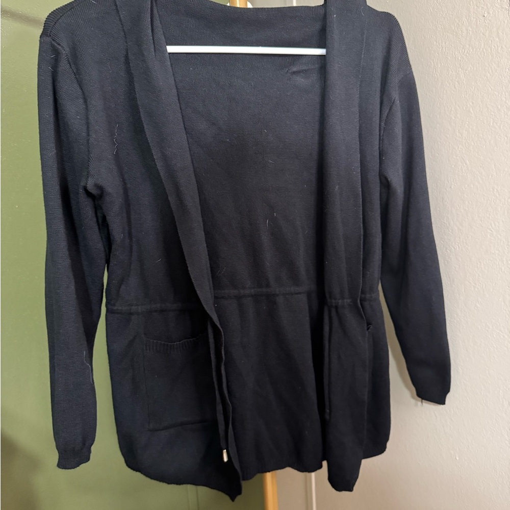 SHEIN Black Open-Front Cardigan